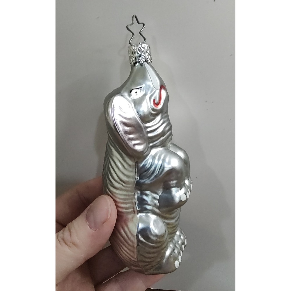 Old World Christmas Blown Glass Elephant Ornament  Made in Germany A7
